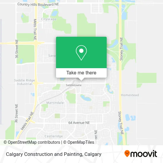 Calgary Construction and Painting map