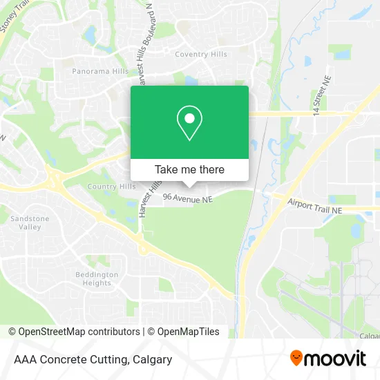 AAA Concrete Cutting map