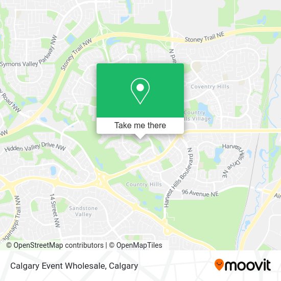 Calgary Event Wholesale map