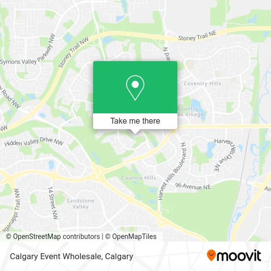 Calgary Event Wholesale map