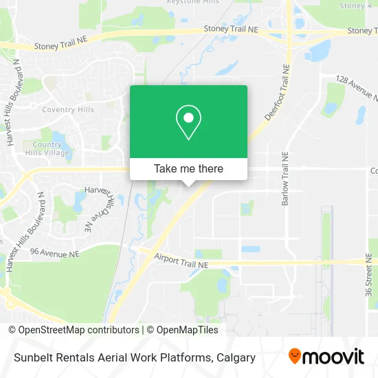 Sunbelt Rentals Aerial Work Platforms map