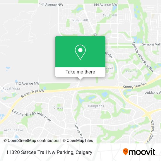 11320 Sarcee Trail Nw Parking map