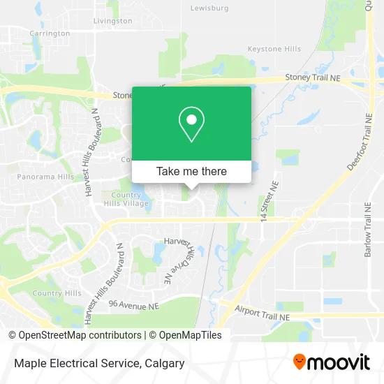 Maple Electrical Service map