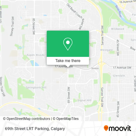 69th Street LRT Parking map