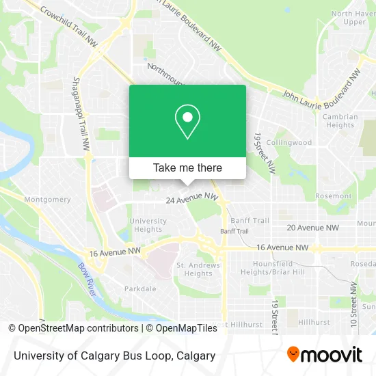 University of Calgary Bus Loop map