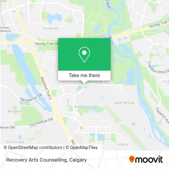 Recovery Arts Counselling map