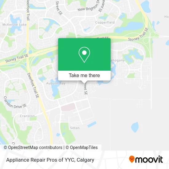 Appliance Repair Pros of YYC map