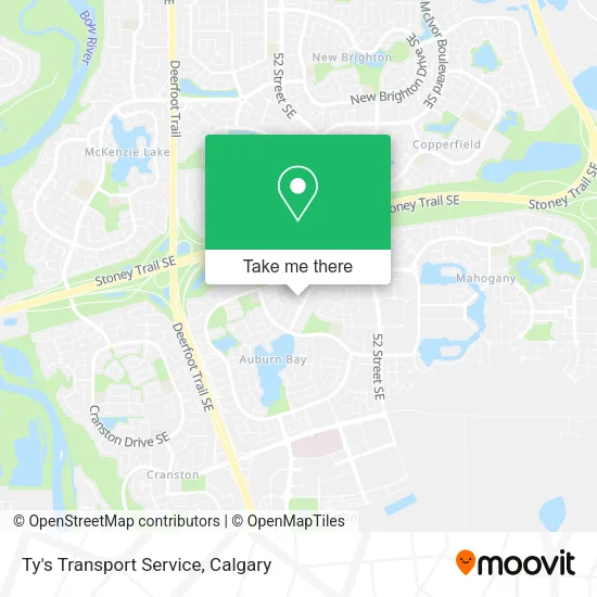 Ty's Transport Service map