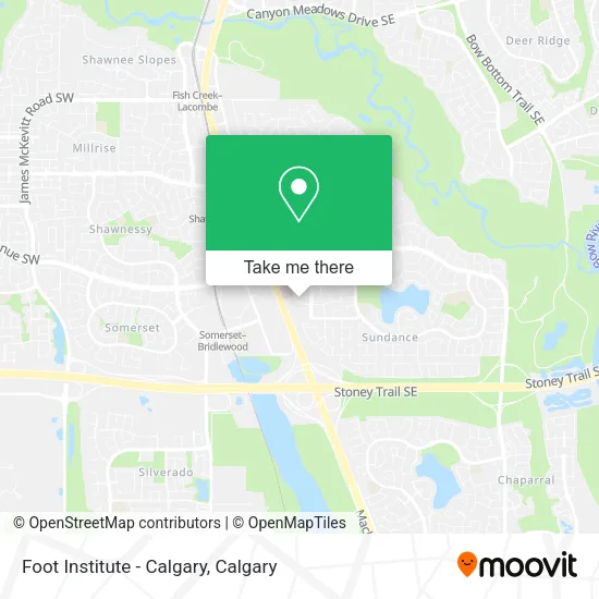 Foot Institute - Calgary map