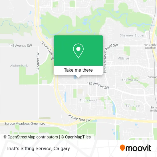 Trish's Sitting Service map