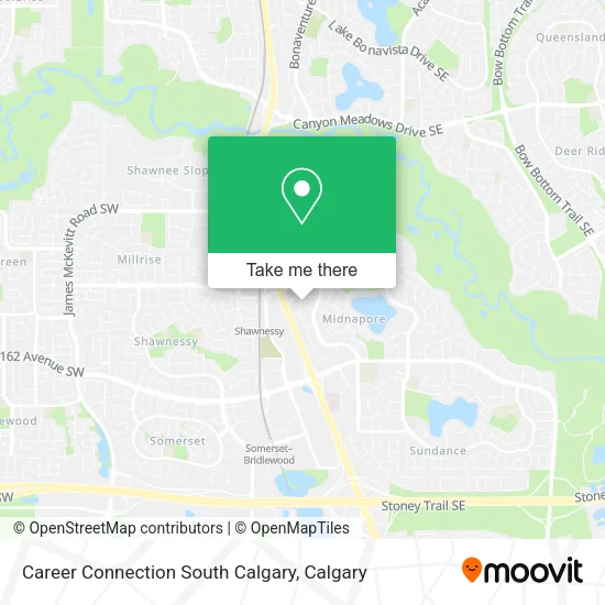 Career Connection South Calgary map