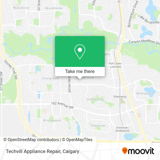 Techvill Appliance Repair map