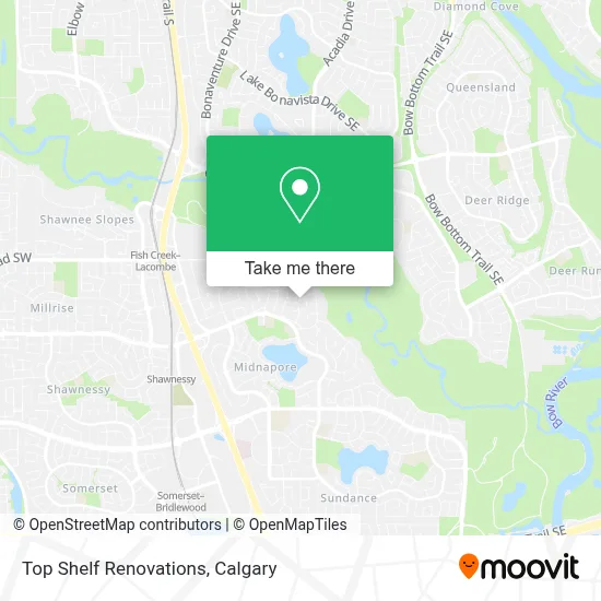 Top Shelf Renovations map