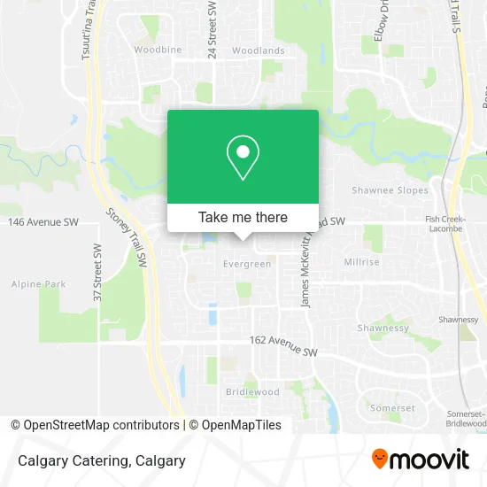 Calgary Catering map