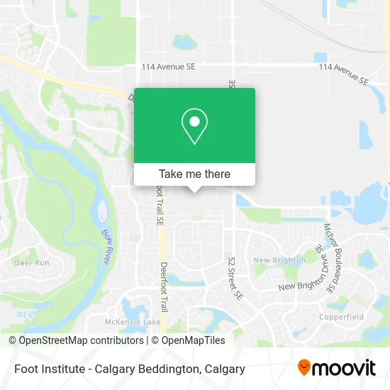 Foot Institute - Calgary Beddington map