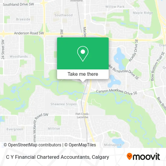 C Y Financial Chartered Accountants map
