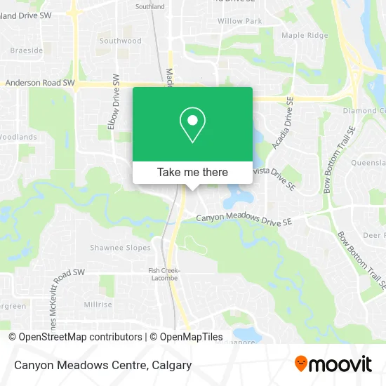 Canyon Meadows Centre map