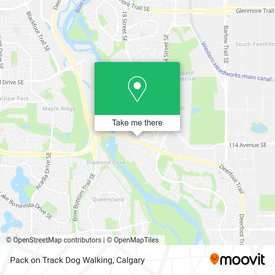 Pack on Track Dog Walking map