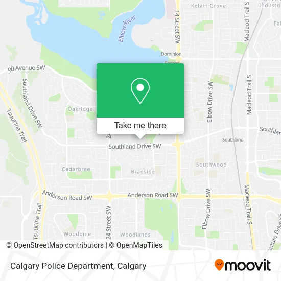 Calgary Police Department map