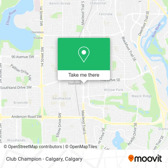 Club Champion - Calgary map