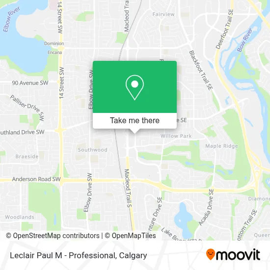 Leclair Paul M - Professional map