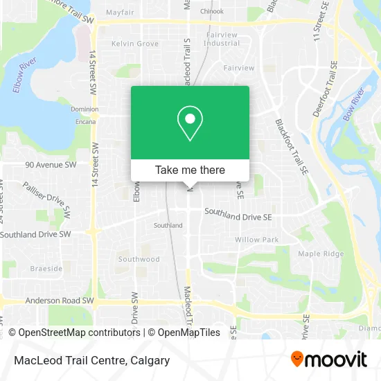 MacLeod Trail Centre map