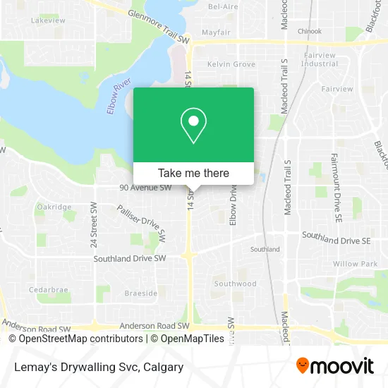 Lemay's Drywalling Svc map