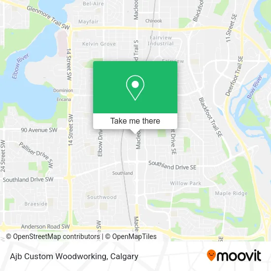 Ajb Custom Woodworking map
