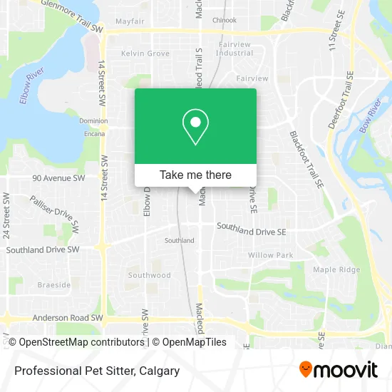 Professional Pet Sitter map