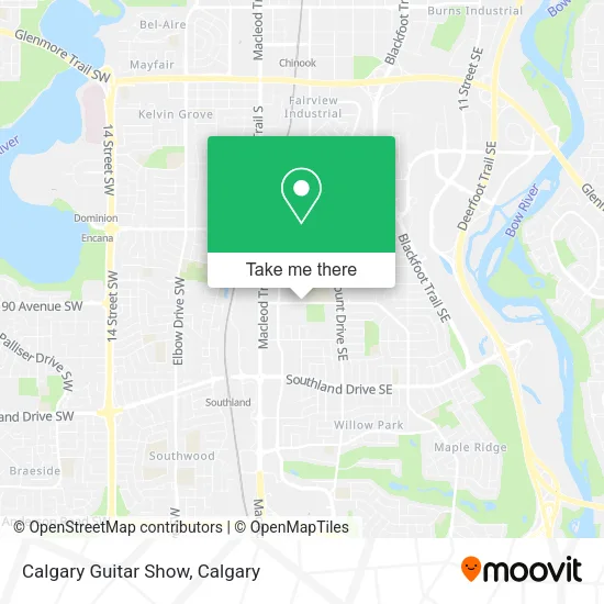 Calgary Guitar Show map