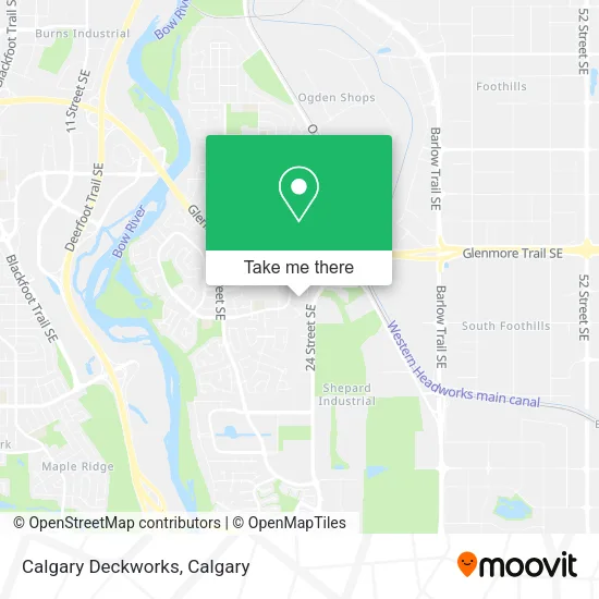 Calgary Deckworks map