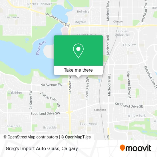 Greg's Import Auto Glass map