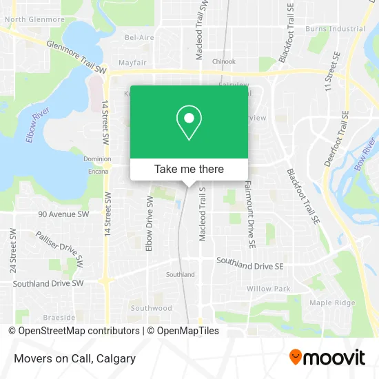 Movers on Call map
