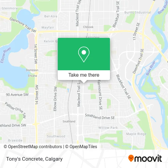 Tony's Concrete map