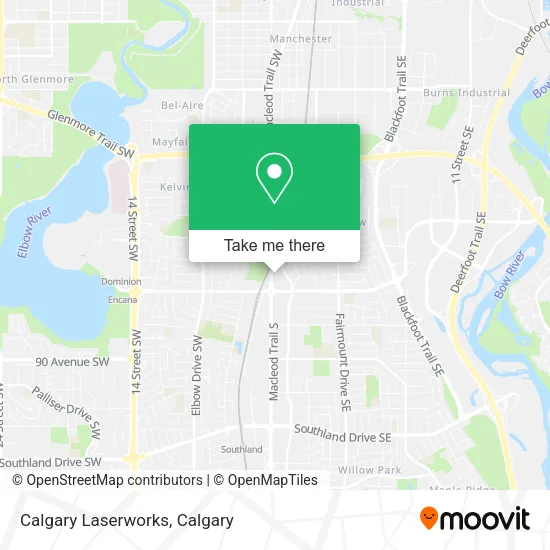 Calgary Laserworks map