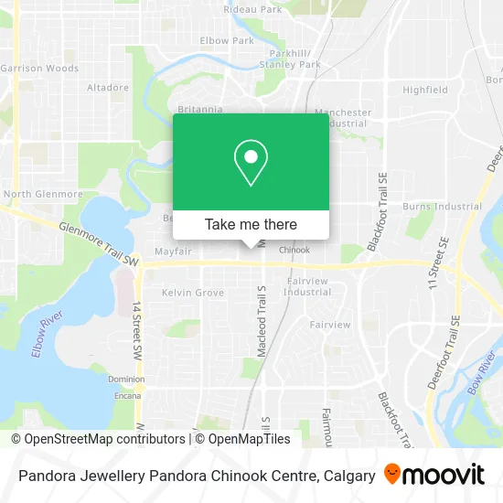 Pandora Jewellery Pandora Chinook Centre map