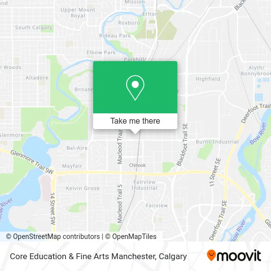 Core Education & Fine Arts Manchester map