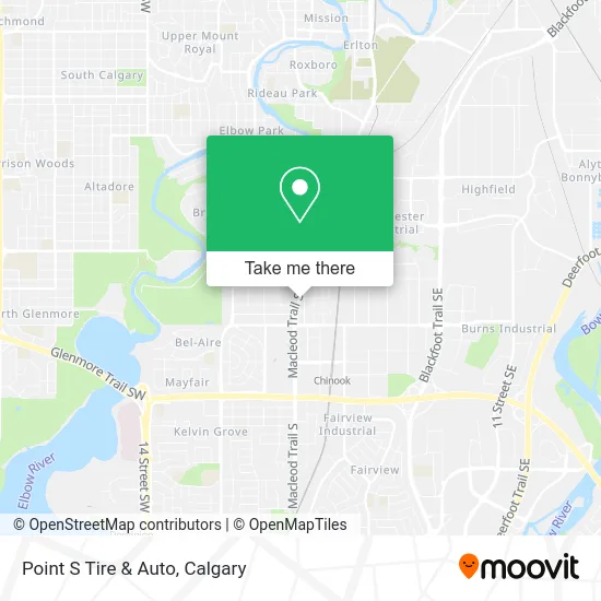 Point S Tire & Auto map