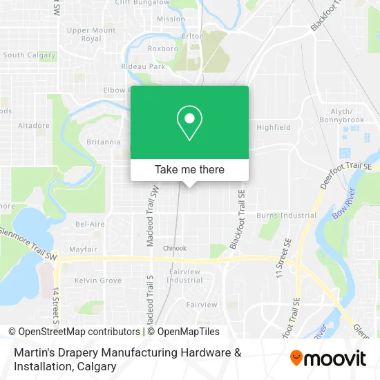 Martin's Drapery Manufacturing Hardware & Installation map