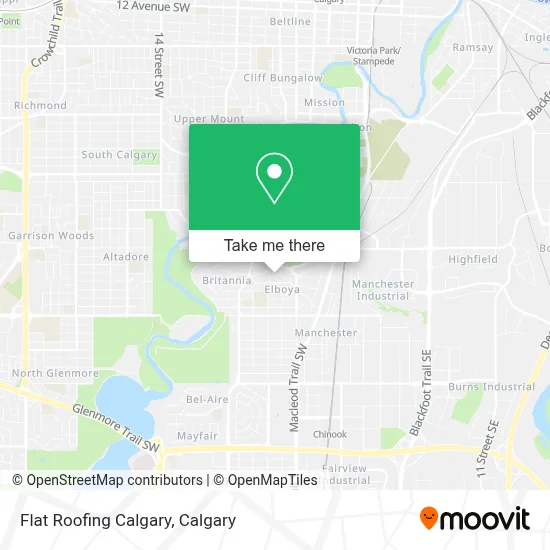 Flat Roofing Calgary map
