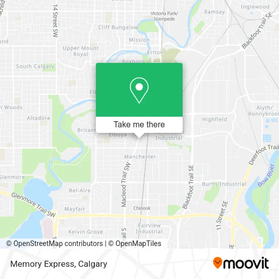 Memory Express map