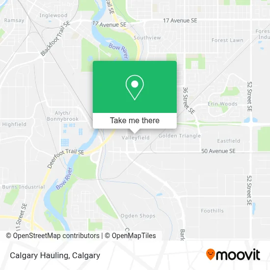 Calgary Hauling map