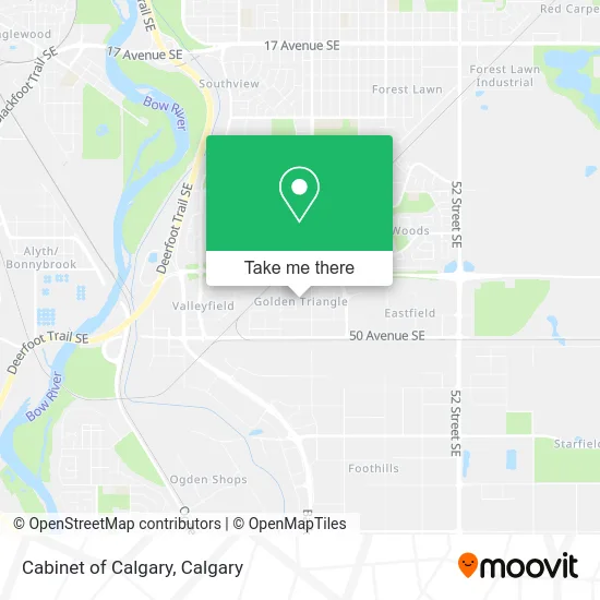 Cabinet of Calgary map
