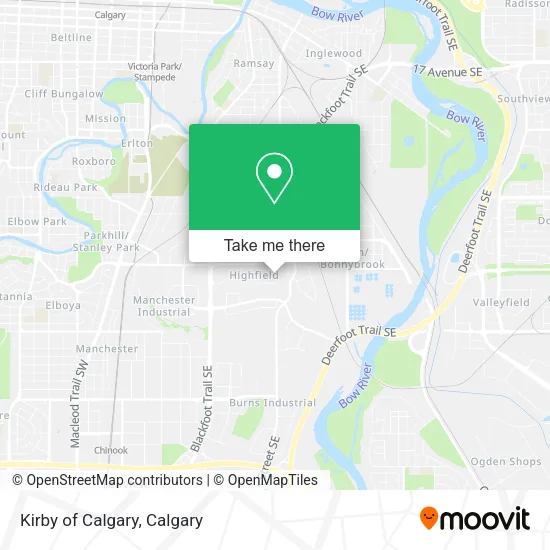 Kirby of Calgary map