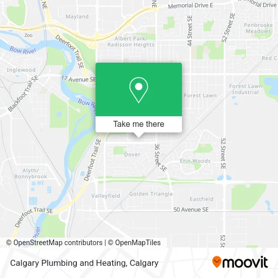 Calgary Plumbing and Heating map