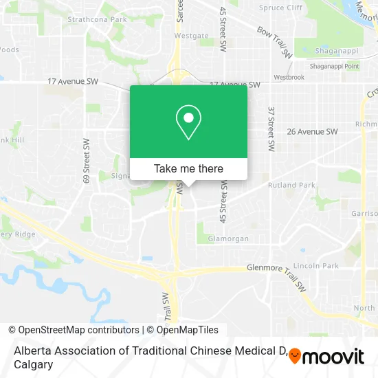 Alberta Association of Traditional Chinese Medical D map
