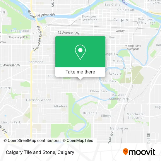 Calgary Tile and Stone map