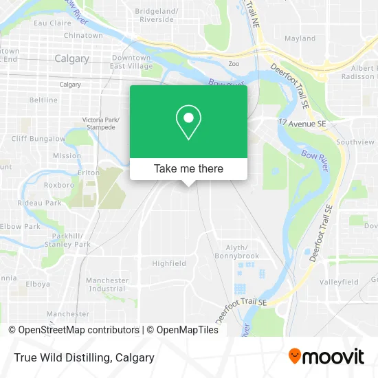 True Wild Distilling map