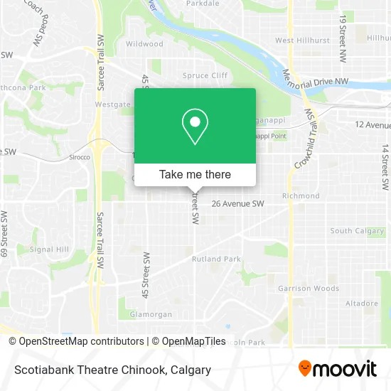 Scotiabank Theatre Chinook map