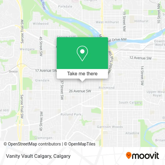 Vanity Vault Calgary map